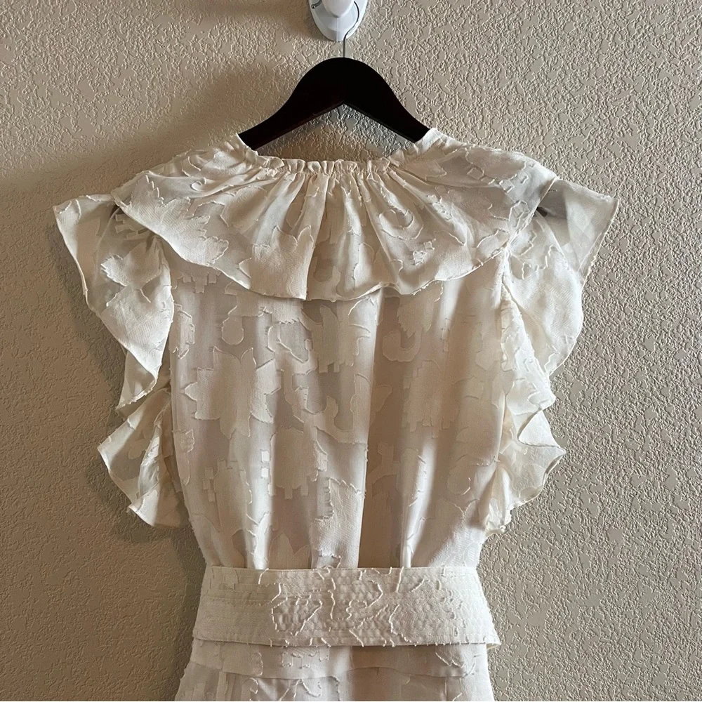 Veronica Beard Mahita Silk Blend Ruffle Dress Size 14 NWT - Picture 13 of 16